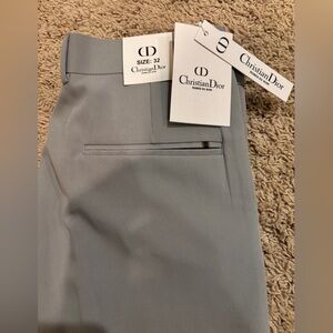Christian Dior Vintage Men’s Trousers – Light Gray – NWT – Size 32